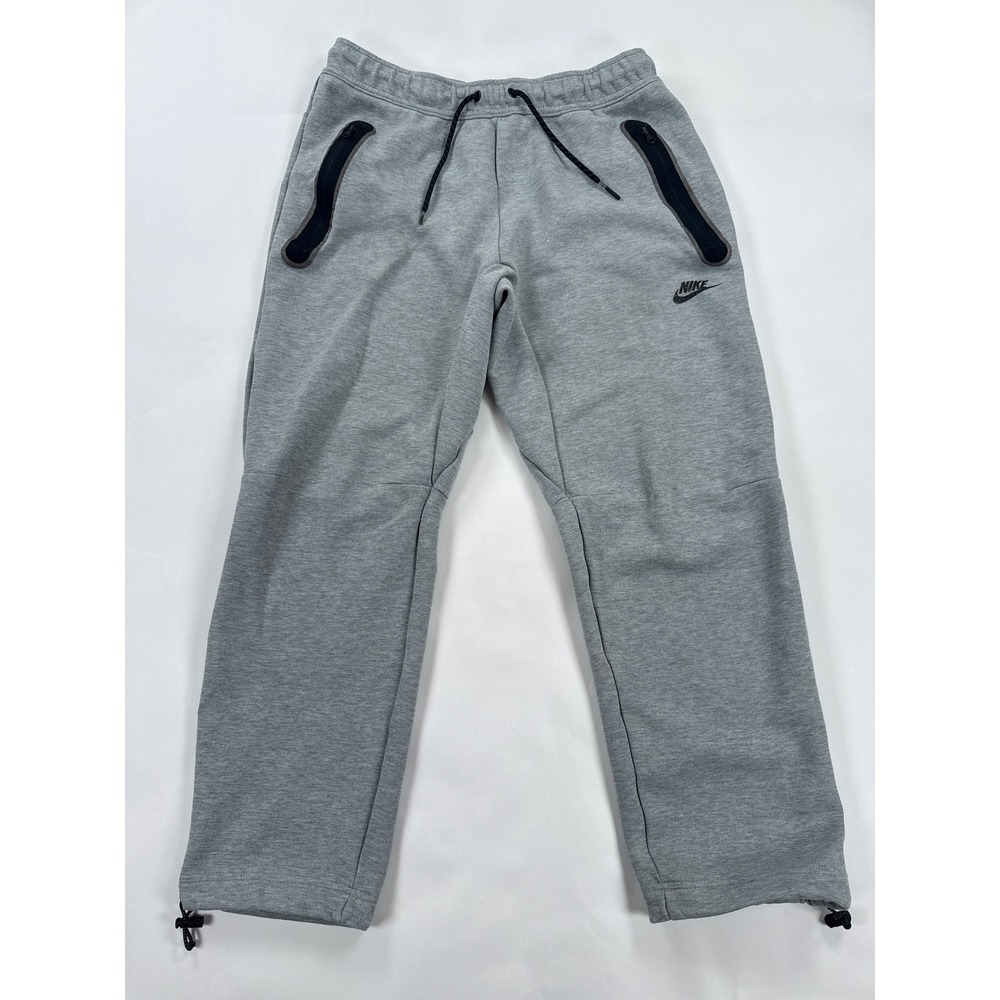 Nike Mens Pants Medium Grey Tech Fleece Joggers Tapered Drawstring Streetwear